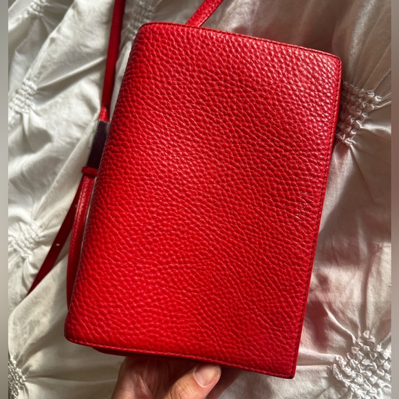 Aritzia Auxiliary red orange leather purse - Picture 1 of 15